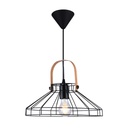 [204400018] Lámpara colgante Serie Fundi E27 Ø340mm Negro