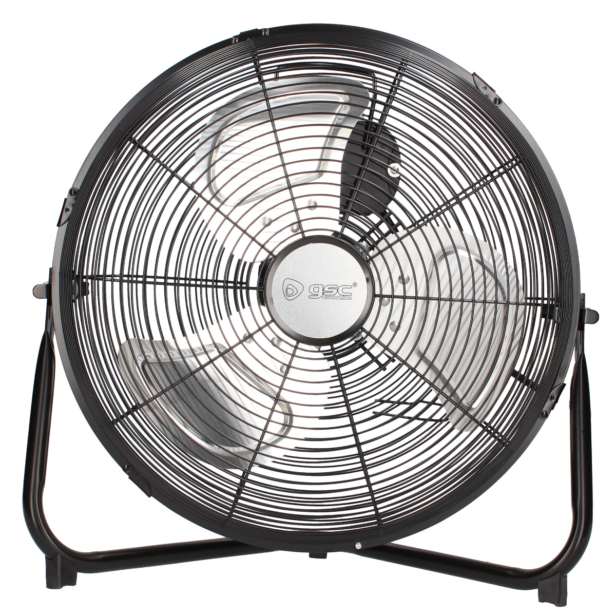Ventilador metálico de chão 40 cm 70 W Negro