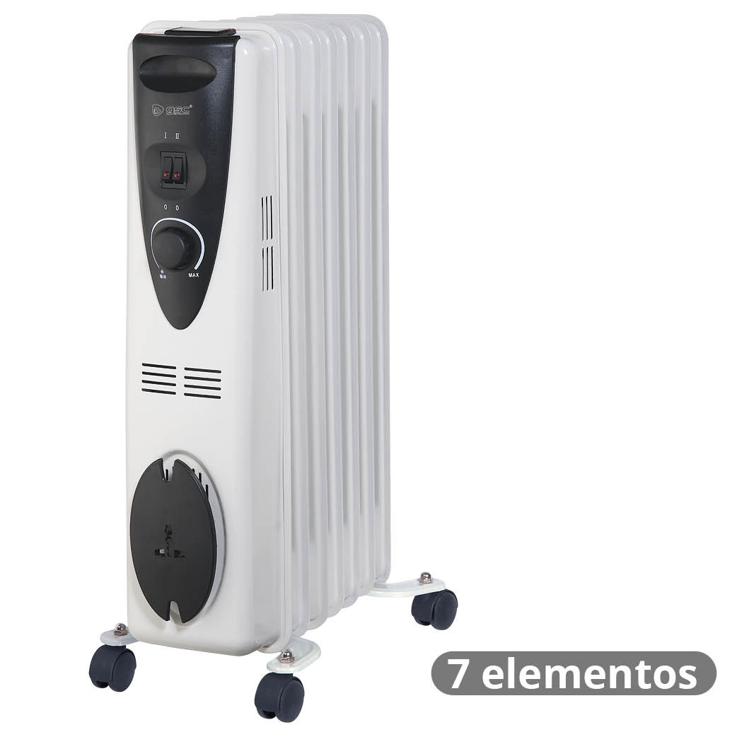 Radiateur à bain d'huile 7 éléments Máx. 1500W.