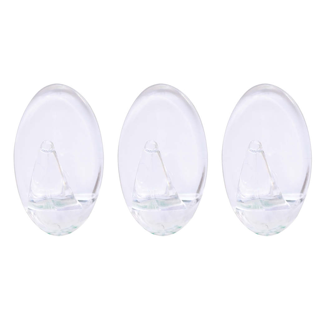 Pack 3 Cintres adhésifs Transparents