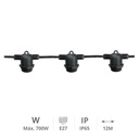 [201205001] Kit de grinalda decorativa Liboi 12 m 10 suporte de lâmpadas IP65