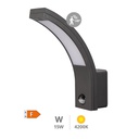 Aplique de parede LED Tegar com sensor de movimento 15 W 4200 K Cinzento antracite