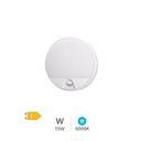 [200205060] Aplique pared redondo LED Doko con sensor movimiento 15W 6000K Blanco