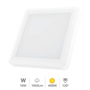 [201005027] Downlight de surface LED carré Vasan 18 W 4000K Blanc