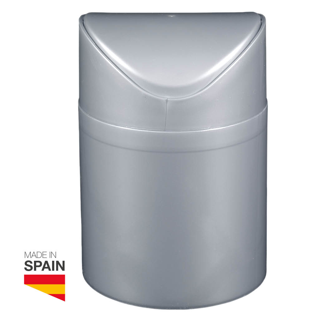 Table rubbish bin 1,5L Silver - 12pcs