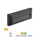 [200205062] Applique murale LED 4 W 3000 - 4000 - 6000K IP65 Gris anthracite