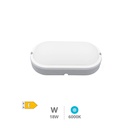 [200205069] Mushie Oval LED Bulkhead 18W 6500K IP65