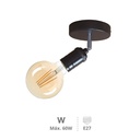 [202000007] Sarkka single ceiling spotlight Series E27 Black