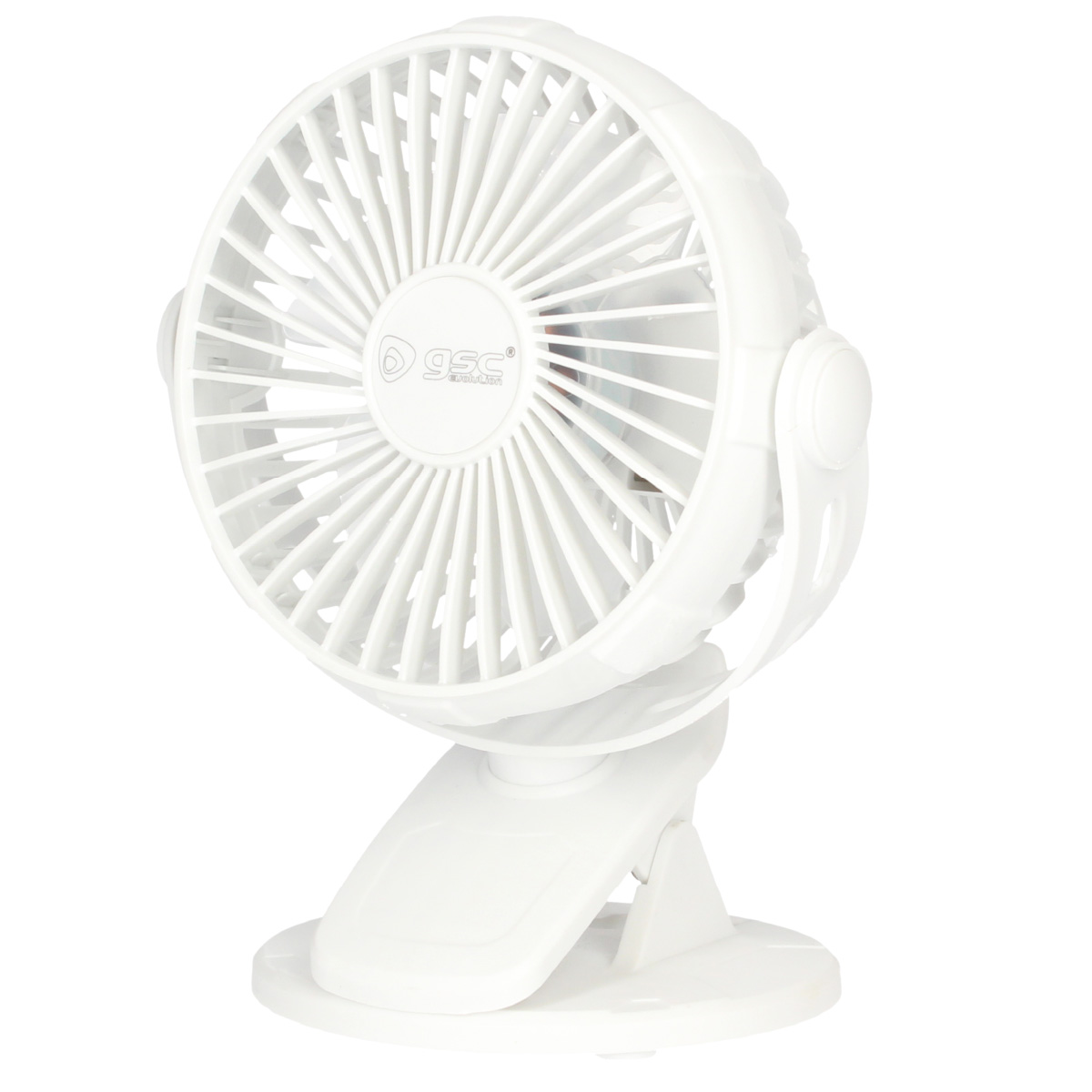 Mini ventilador USB tipo clip Fune 3W Blanco
