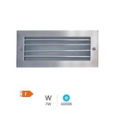 [200205073] Durgi LED recess wall sconce with grid 5W nickel satin