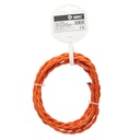 [101025021] Cabo têxtil 2,5 m (2 x 0,75 mm) trançado, Laranja