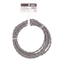 [101025023] Câble en tissu 2,5 M (2x0,75 mm) torsadé Noir/Blanc