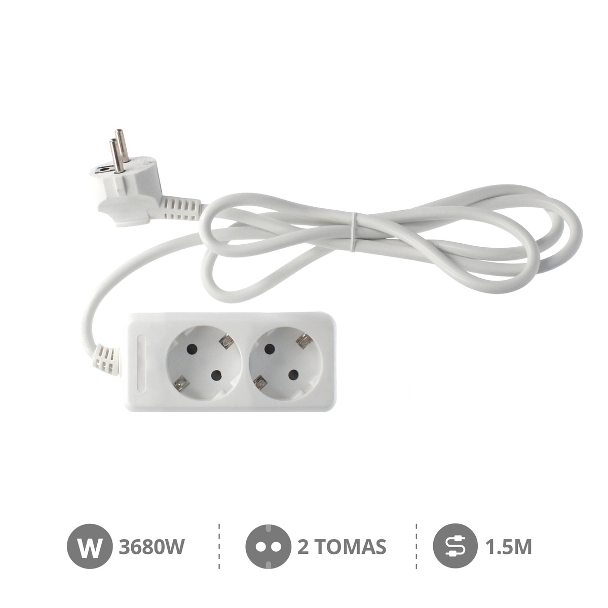 Bloco de 2T (3 x 1,5 mm) 1,5 m Branco