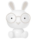 [202800009] Veilleuse enfant LED lapin 2,5 W RGB + lumière de jour batterie rechargeable Blanche