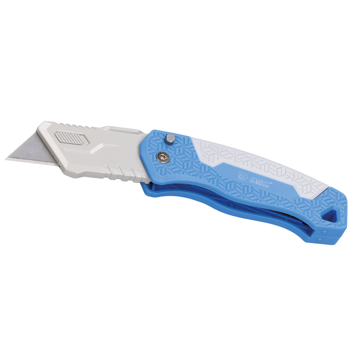 Cutter de sécurité pliable e type rasoir avec 2 lames