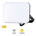 [202600116] Proyector aluminio LED 50W 4000K difusor mate IP65 Negro