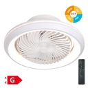Ventilador de teto com comando 28&quot; motor CC CCT 3 pás Branco