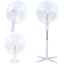 [300000021] Kureli 3 in 1 fan (table, wall, stand) 43cm Ø 45W White