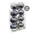[204635005] Pack 8 bolas Navidad 6cm ACABADO BRILLO PLATA