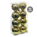 [204635013] Pack 8 bolas Navidad 8cm ACABADO BRILLO ORO