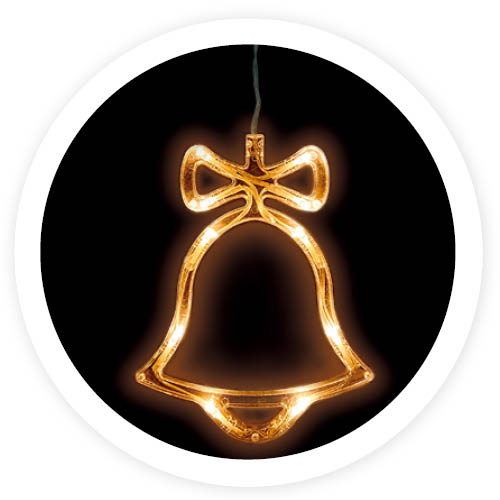 Decoración LED colgante forma de campana