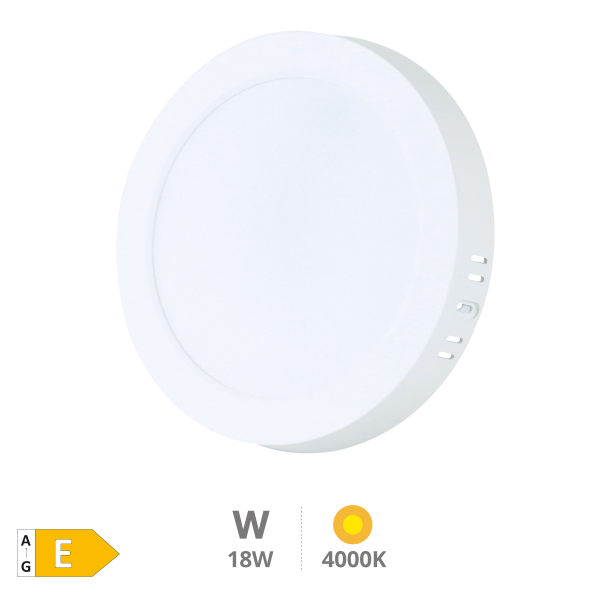 Tikan Surface LED rounded downlight 18W 4000K White - Libertina