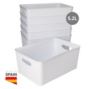 [402030008] CESTO RECTANGULAR MIMBRE BLANCO 3,3L. (copia)