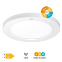Bario Downlight LED réglable avec détecteur de mouvement et crépusculaire 18W 3000K/ 4000K /6500K réglable