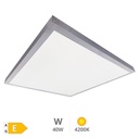 [203405043] Borma LED surface backlit panel 40W 4200K 60x60cms. Nickel
