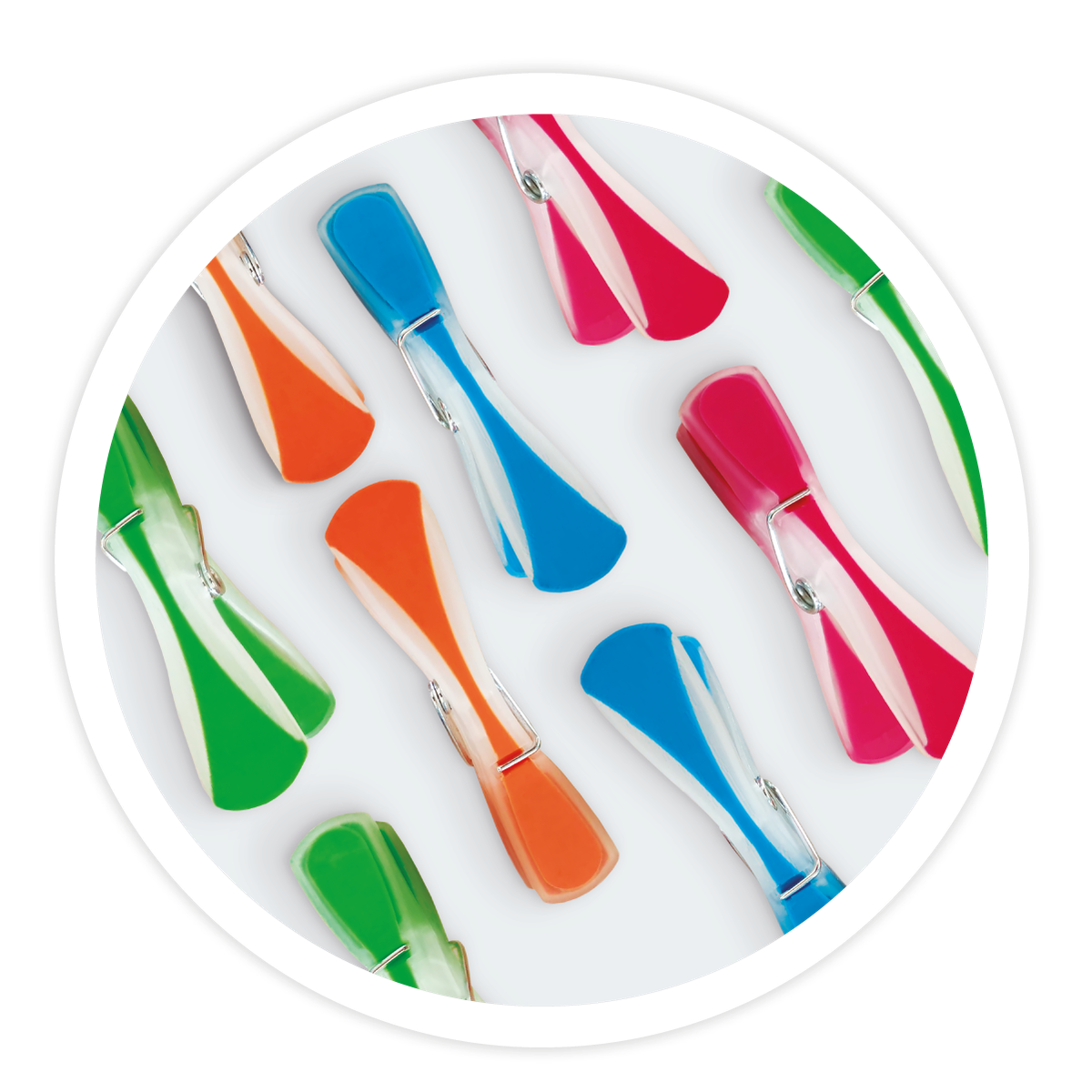 Pack 24 pinças para vestuário – plástico