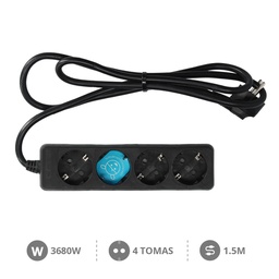[000000026] Base multiple 4T (3x1.5mm) 1,5M Negra