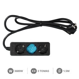 [000000024] Bloco de 3T (3 x 1,5 mm) 1,5 m Negro