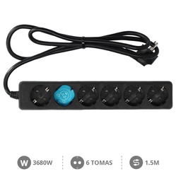 [000000030] Base multiple 6T (3x1.5mm) 1,5M Negra