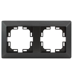 [000201035] Enjoliveur à encastrer pour 2 modules/renfoncements Gris anthracite