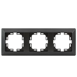 [000201038] Enjoliveur à encastrer pour 3 modules/renfoncements Gris anthracite