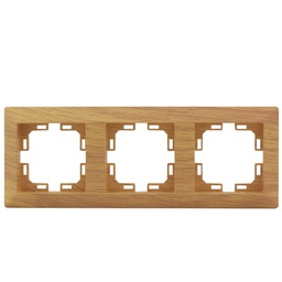 [000201040] Enjoliveur à encastrer pour 3 modules/renfoncements Bois
