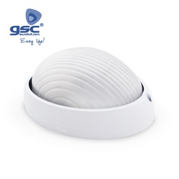 [000700454] Aplique semiovalado aluminio E27 60W Blanco