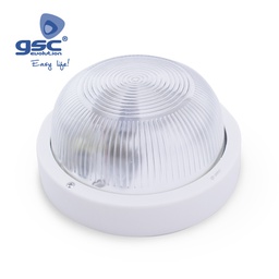 [000700646] Applique ronde plastique lisse, E27 60 W 230 V Blanche