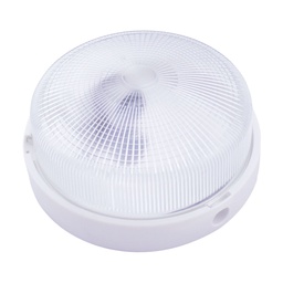 [000700648] Aplique redondo de plástico E27 60 W 230 V Branco
