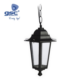 [000701858] Candeeiro de jardim pendente Série Lenna E27 Negro