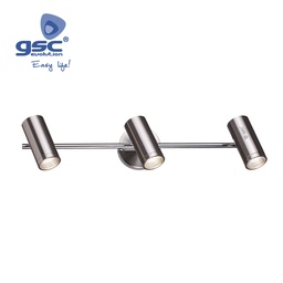 [000705205] Linear triple spotlights GU10 Max.60W Niquel satin