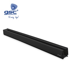 [000705274] Carril 3 vias 1 m para foco de carril LED Negro