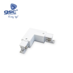 [000705281] Conector em L 3 vias para foco de carril LED Branco