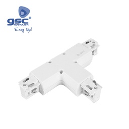 [000705284] Conector em T 3 vias para foco de carril LED Negro