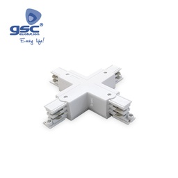 [000705285] Connecteur forme 3 voies pour spot rail LED Blanc