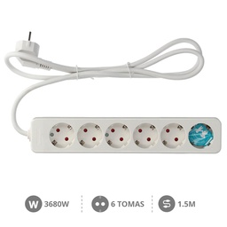 [000800216] Base multiple Serie Mega 6T (3x1.5mm) 1,5M