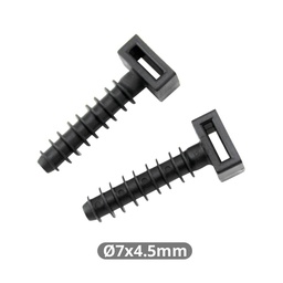 [000900196] Pack of 100pcs cable tie plug Black