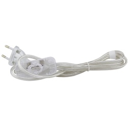 [001102966] Câble connexion plat avec interrupteur (2x0,75 mm) 1,5 M Transparent