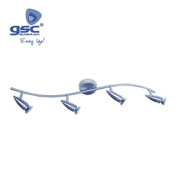 [001901059] Spot de plafond quadruple linéaire GU10 Nickel