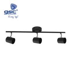 [001905360] Serie Edina Spot de plafond triple linéaire GU10 Noir